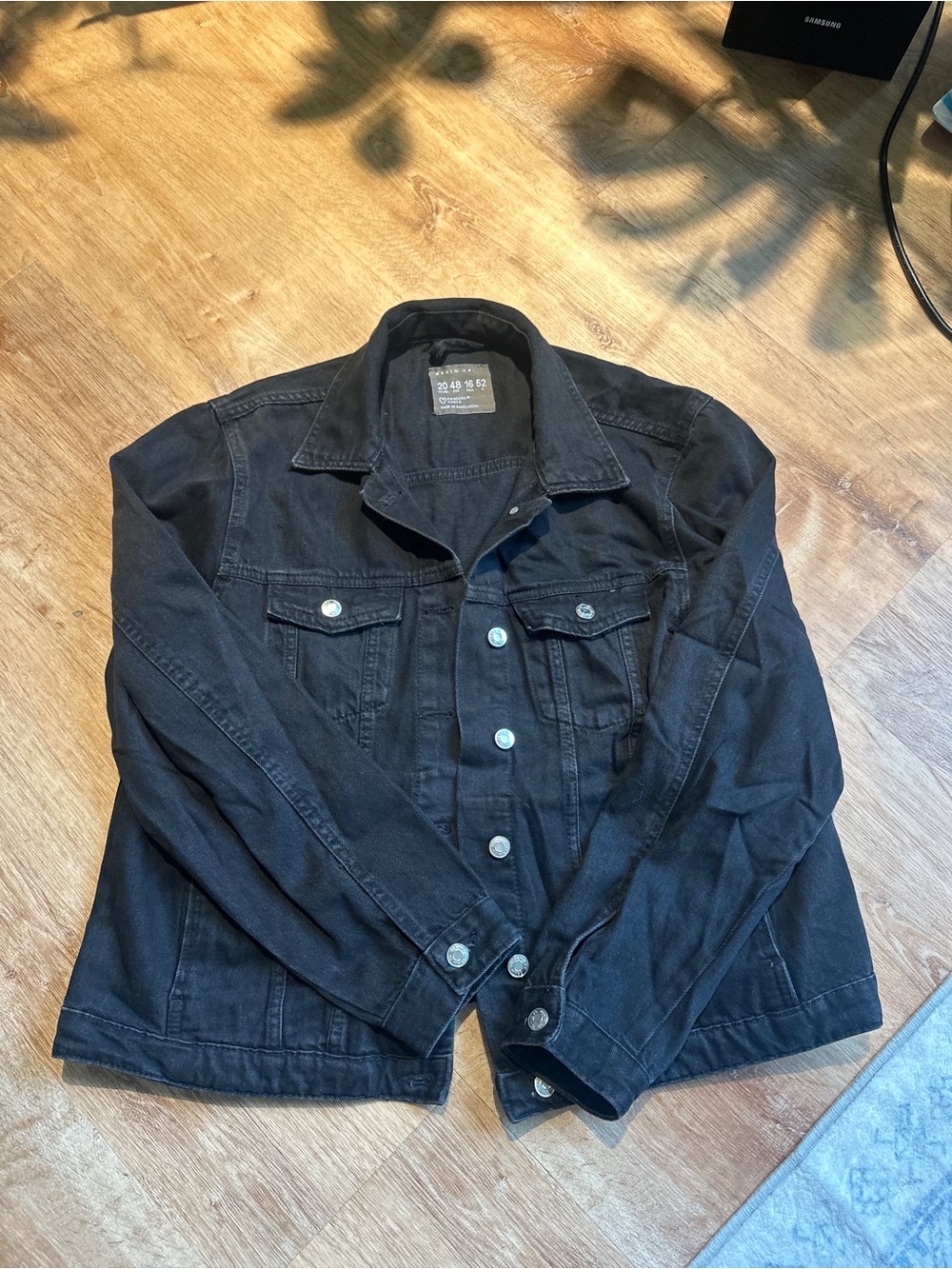 Black Denim Trucker Jacket - Women